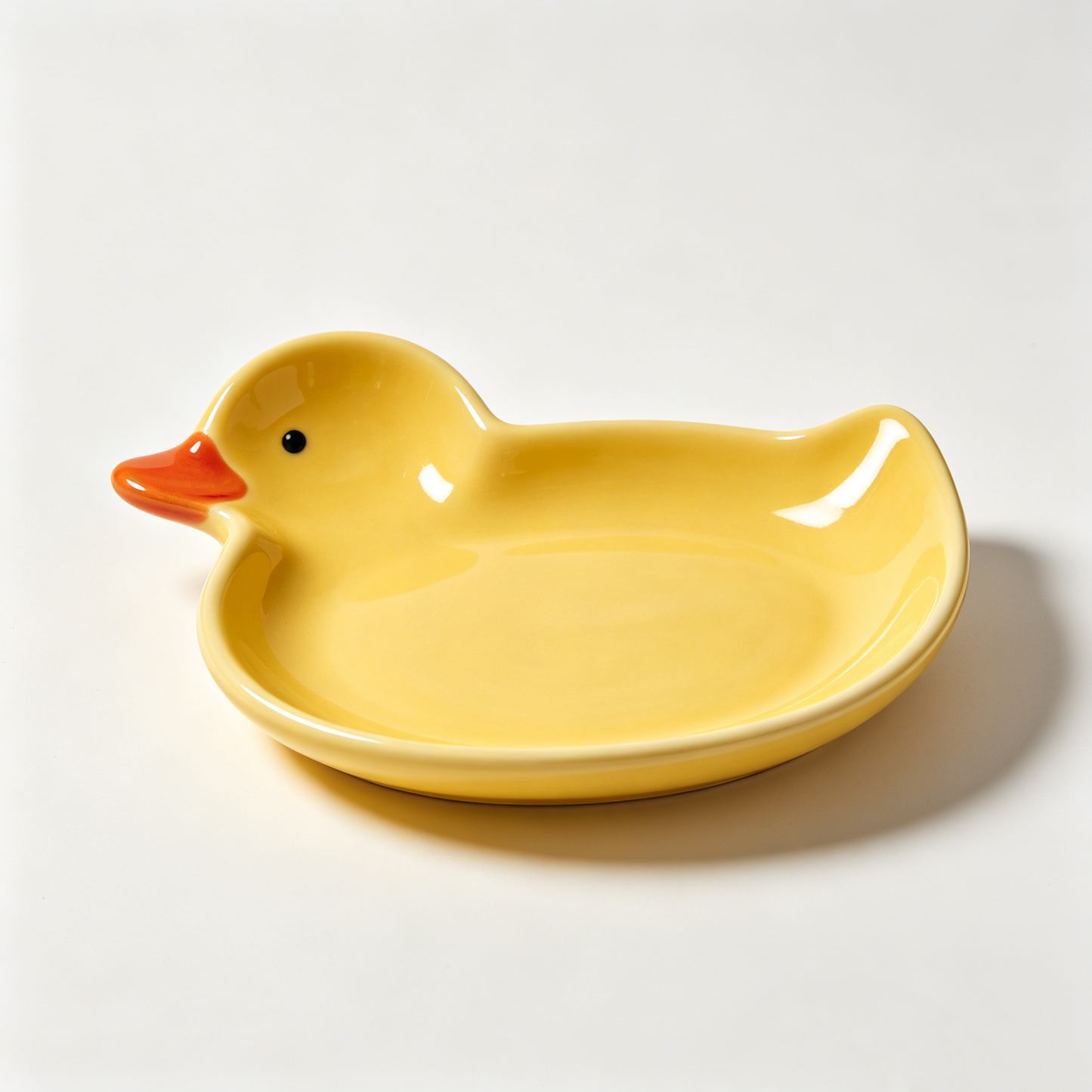 Yellow Duck Shaped Ceramic Soap & Snack Dish