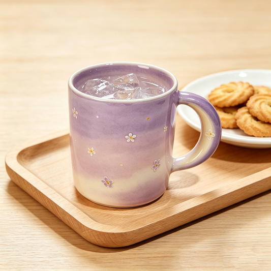 Lavender Daisy Gradient Mug