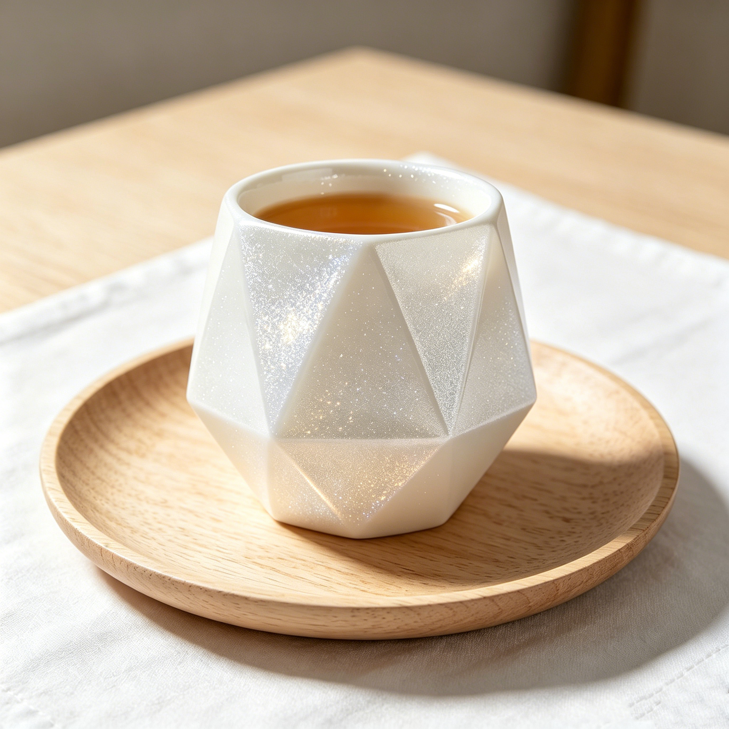 Iridescent Diamond Geometric Cup