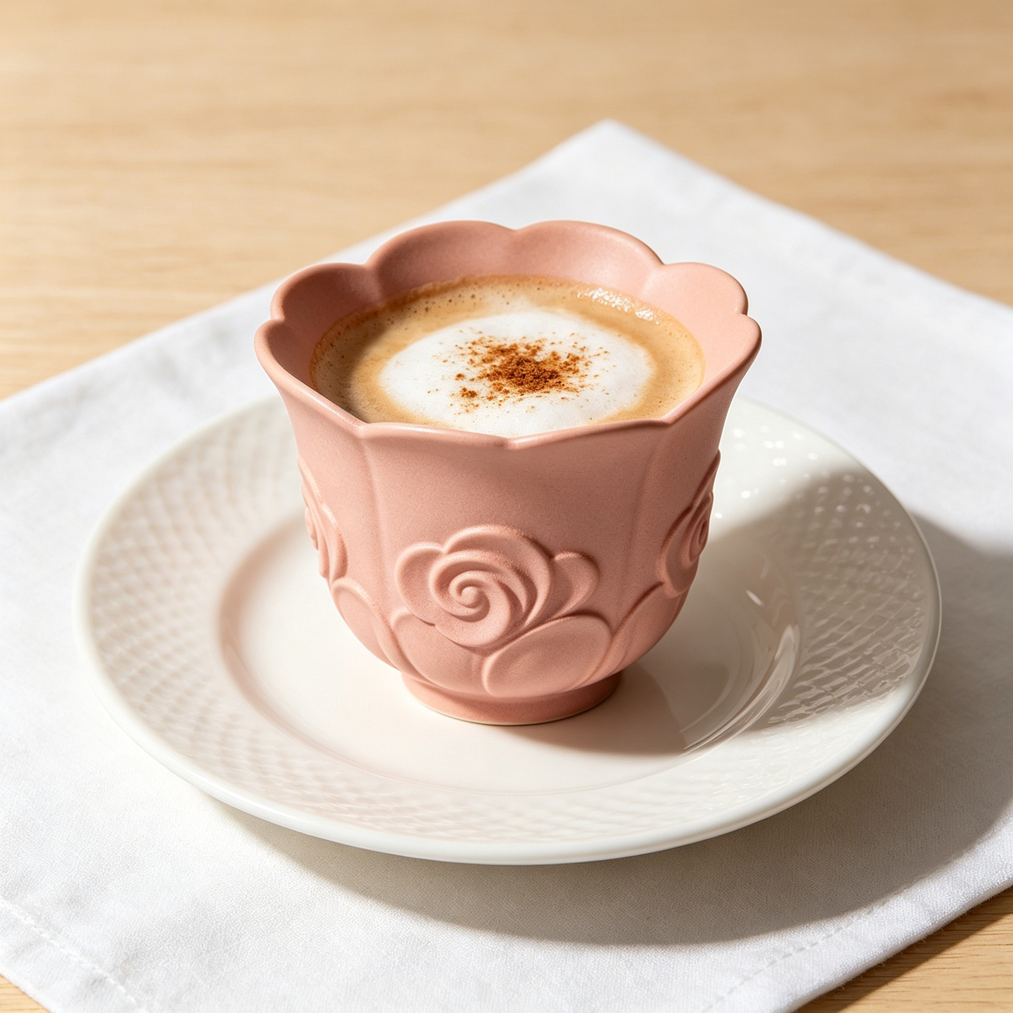 Matte Pink Rose Cup
