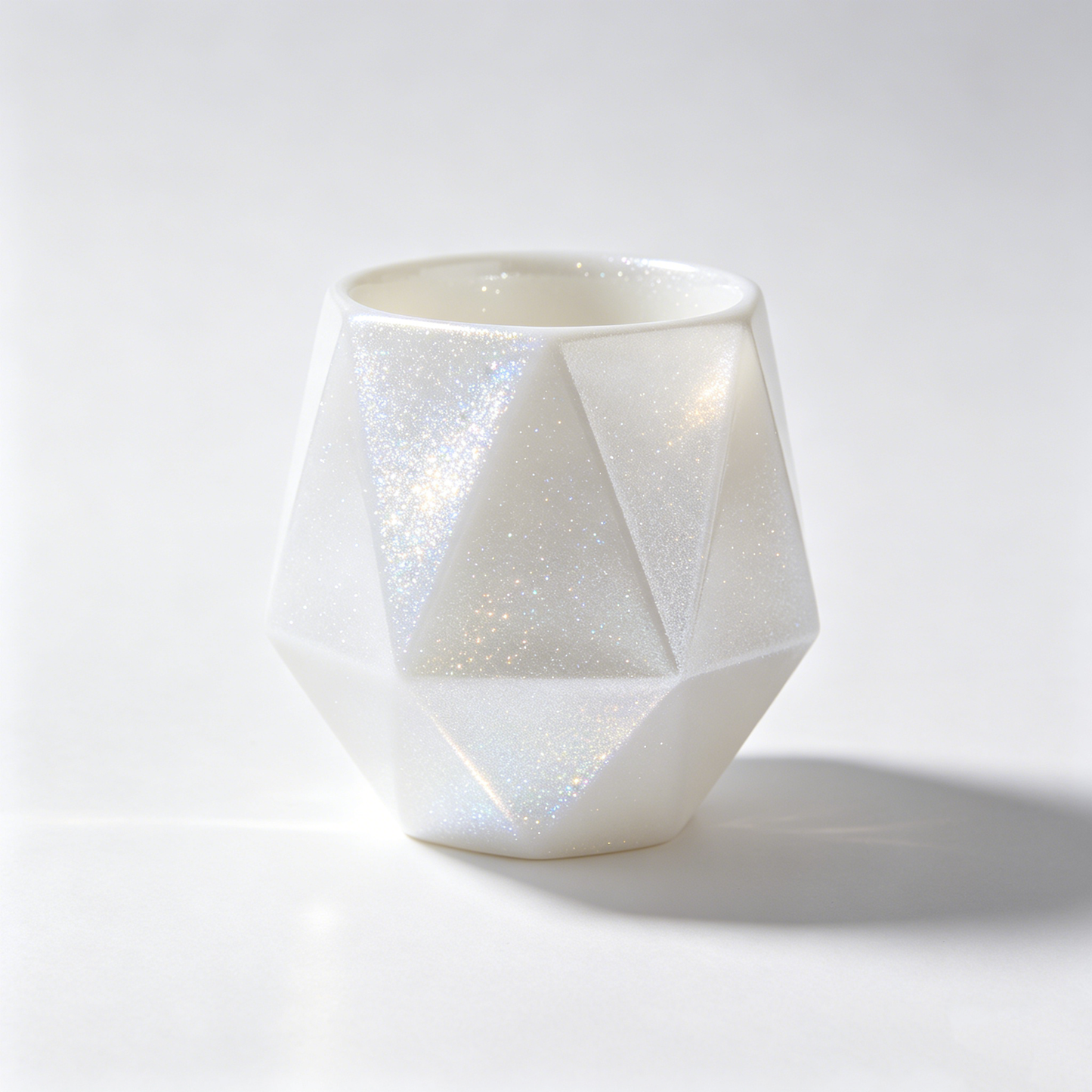 Iridescent Diamond Geometric Cup