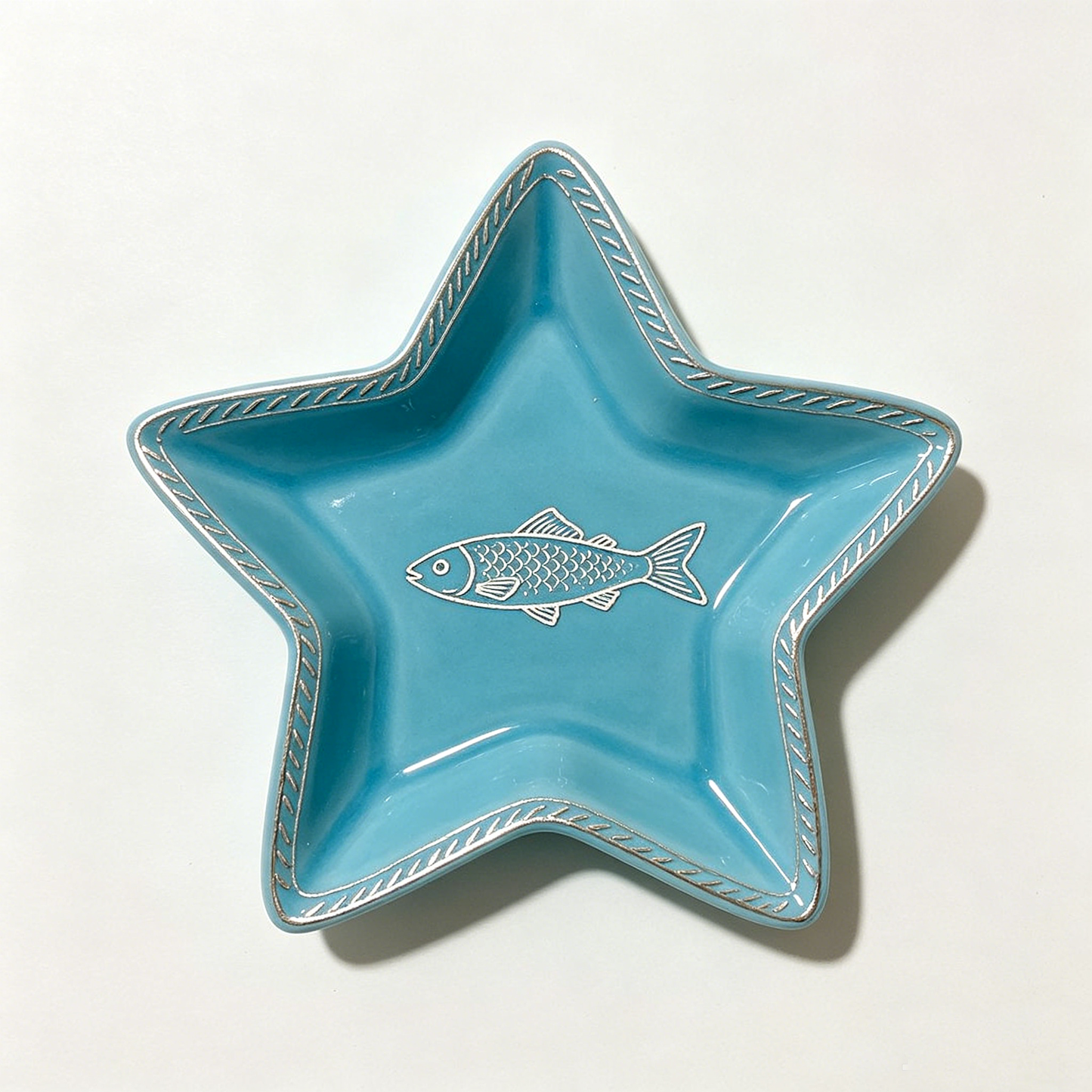 Blue Star Nautical Fish Dish