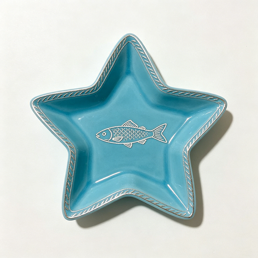 Blue Star Nautical Fish Dish