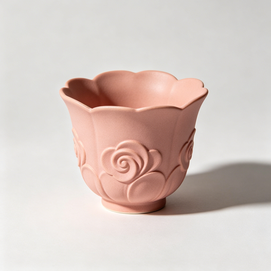 Matte Pink Rose Cup
