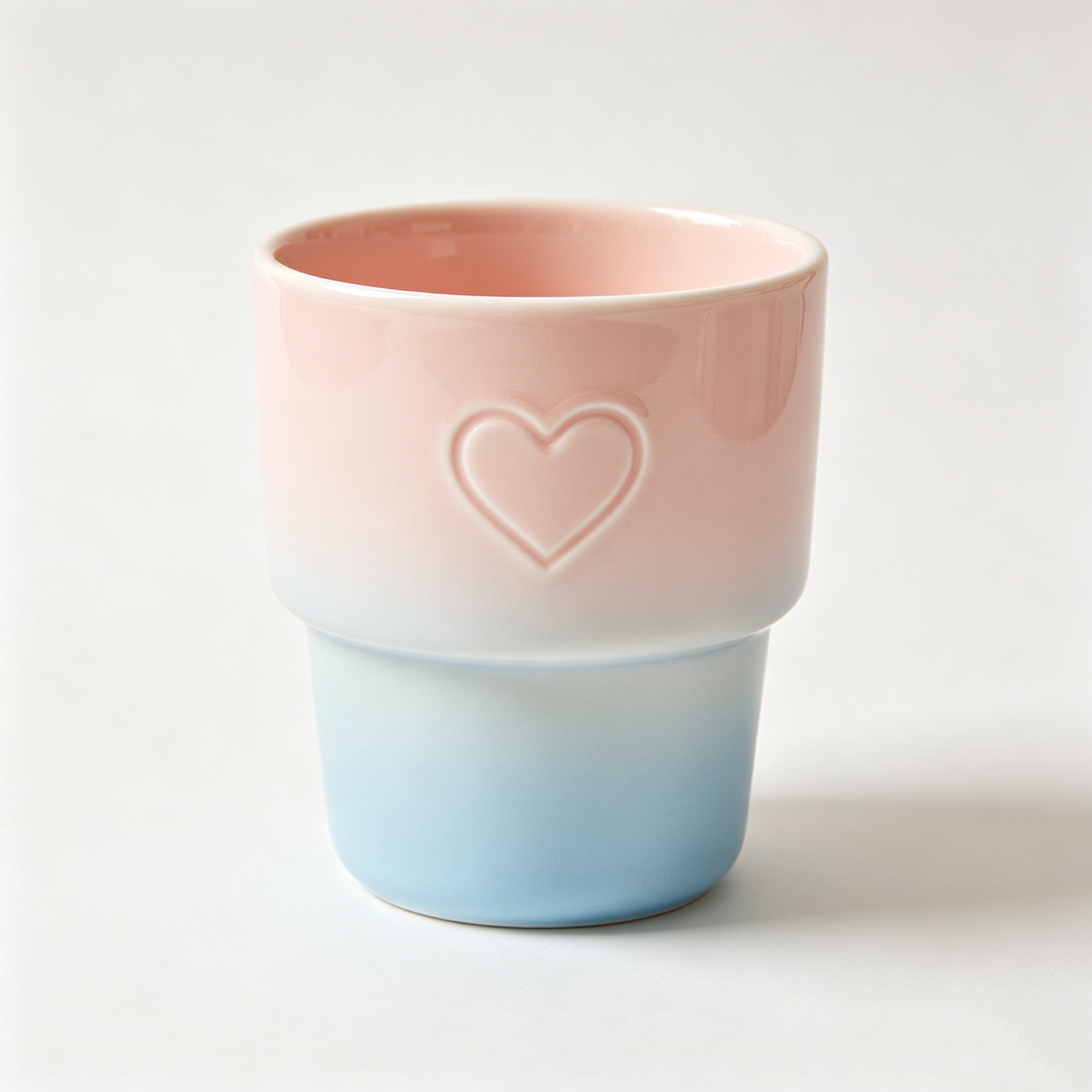 Pink Blue Gradient Heart Cup