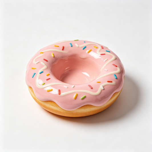Pink Donut Shaped Bowl