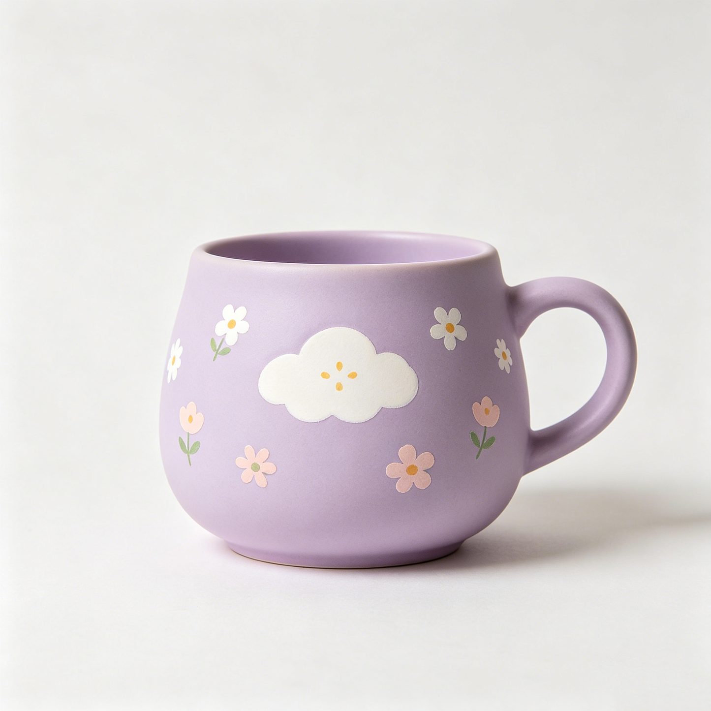 Purple Cloud Daisy Mug
